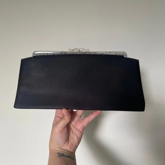 1950s Normandie Mtrl Black Clutch - Picture 1 of 6